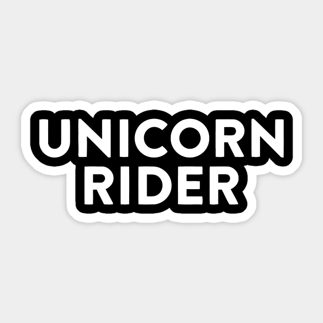 Unicorn Rider Sticker by Miya009